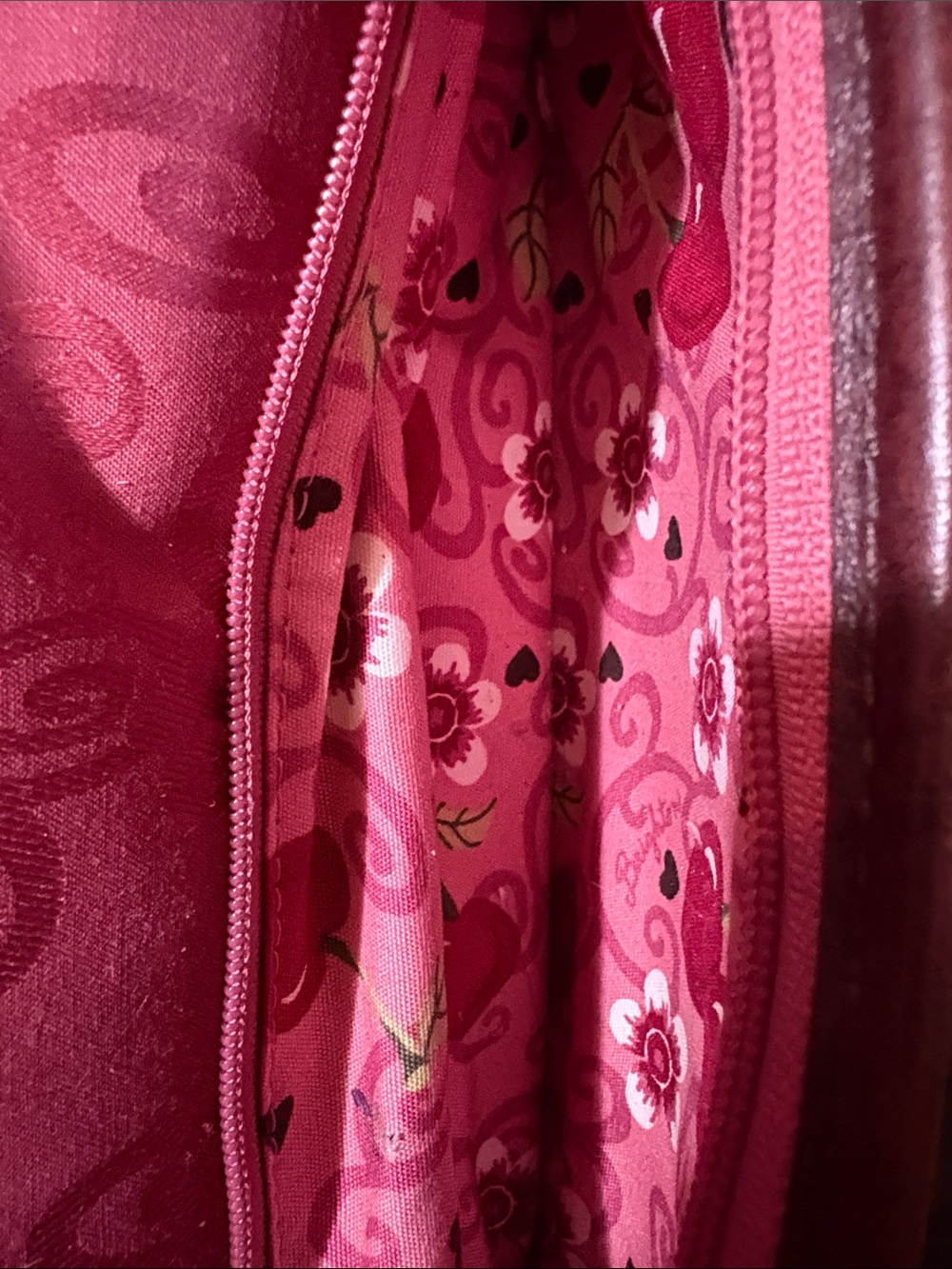 Brighton Pink and Brown Heart Travel Weekender Satchel - Picture 7 of 16